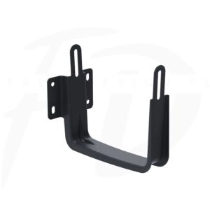 Hak doczołowy stalowy kwadrat ⌀ 135 firmy KROP kolor czarny